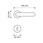 Ιταλικό πόμολο Komfort με ροζέτα σε Επίχρυσο 102 - Image 2