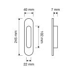 Ιταλική Vintage Χούφτα Συρόμενης Πόρτας Liberty French gold 088 - Image 2