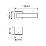 Ιταλικό Vintage Πόμολο Liberty French Black με ροζέτα 095 - Image 2