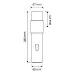 Ιταλικό Επίχρυσο Σταθερό Πόμολο με πλάκα Opera Crystal με Swarovski® crystals 098 - Image 2