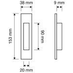 Ιταλική Επίχρυση Χούφτα Συρόμενης Πόρτας Profilo Mesh με Swarovski® crystals 103 - Image 2