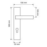 Ιταλικό Χρώμιο Πόμολο με Πλάκα Riflesso Rocks με Swarovski® crystals 124 - Image 2