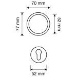 Ιταλικό Επίχρυσο Περιστεφόμενο Πόμολο με ροζέτα Shell Mesh με Swarovski® crystals 001 - Image 2