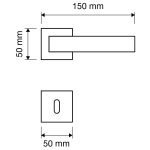 Ιταλικό Επίχρυσο Πόμολο Sintesi Mesh με ροζέτα με Swarovski® crystals 128 - Image 5
