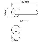 Ιταλικό πόμολο Turbo Zincral με ροζέτα σε Ανθρακί Ματ 156 - Image 2
