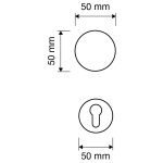 Ιταλικό Επίχρυσο Περιστεφόμενο Πόμολο με ροζέτα Veronica με Swarovski® crystals 049 - Image 2