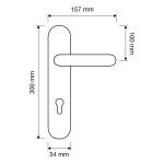 Ιταλικό πόμολο Wind με πλακά σε Χρώμιο Ματ 162 - Image 2
