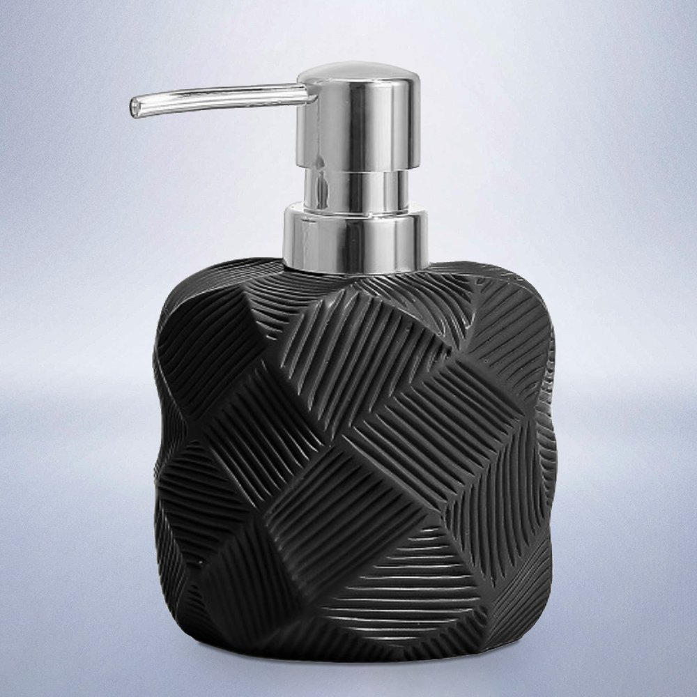 dispenser-polyresin-sl8140-mavro-8x8x148-cm-8141black DISPENSER POLYRESIN SL8142 ΜΑΥΡΟ 8x8x14,8 cm - Image 1