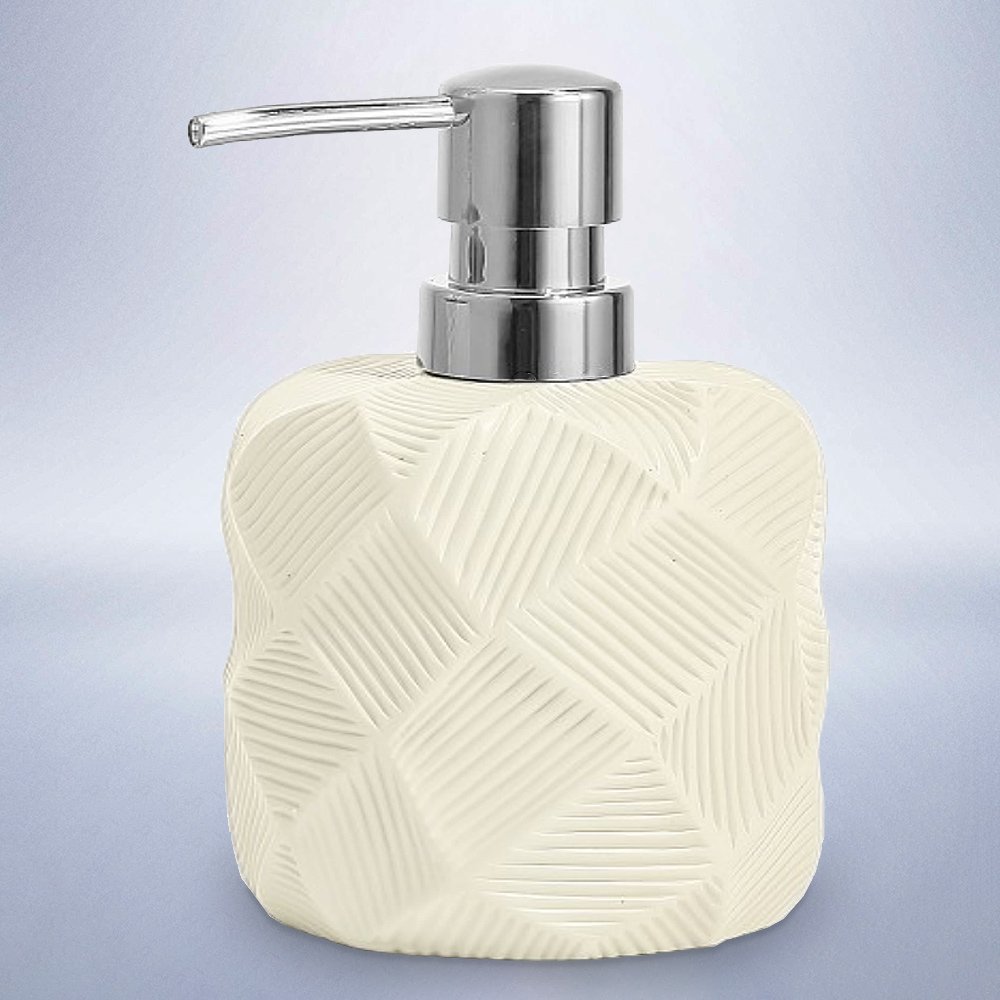 dispenser-polyresin-sl8141-lefko-8x8x148-cm-8141white DISPENSER POLYRESIN SL8142 ΕΚΡΟΥ 8x8x14,8 cm - Image 1