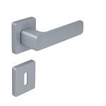 Πόμολο Πόρτας Πλαστικό FLAT Ροζέτα Χρώμιο Ματ