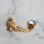 Ιταλικό Επίχρυσο Πόμολο με ροζέτα Brilliant Diamond με Swarovski® crystals 025 - Image 2