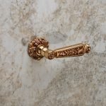 Ιταλικό Vintage Πόμολο Epoca French gold με ροζέτα 051 - Image 2