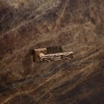 Ιταλικό Vintage Πόμολο Frida Μπρονζέ Ματ με ροζέτα 058 - Image 3