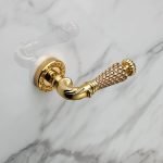 Ιταλικό Επίχρυσο Πόμολο με ροζέτα Jewel με Swarovski® crystals 068 - Image 4