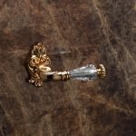 Ιταλικό Επίχρυσο Πόμολο με ροζέτα Ninfa Crystal με Swarovski® crystals 087 - Image 3