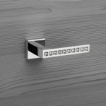 Ιταλικό Χρώμιο Πόμολο Reflex με ροζέτα με Swarovski® crystals 115 - Image 2