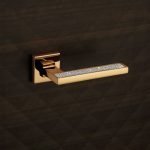 Ιταλικό Επίχρυσο Πόμολο Sintesi Mesh με ροζέτα με Swarovski® crystals 128 - Image 2