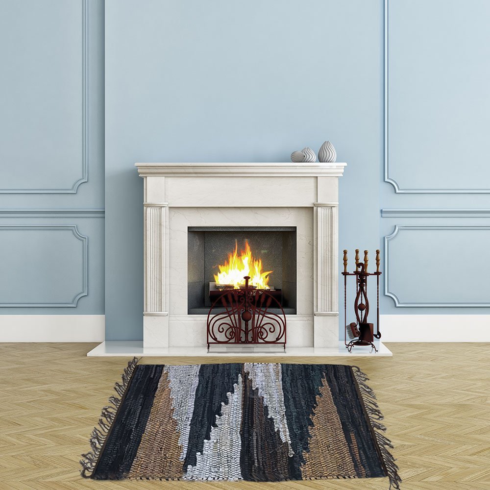 leather-rug-cut-shuttle-embrime-12-70x140-1376a-14-1 Δερμάτινο χαλάκι LEAΤΗΕR CUΤ SΗUΤΤLΕ ΕΜΠΡΙΜΕ-16 70X140 - Image 1