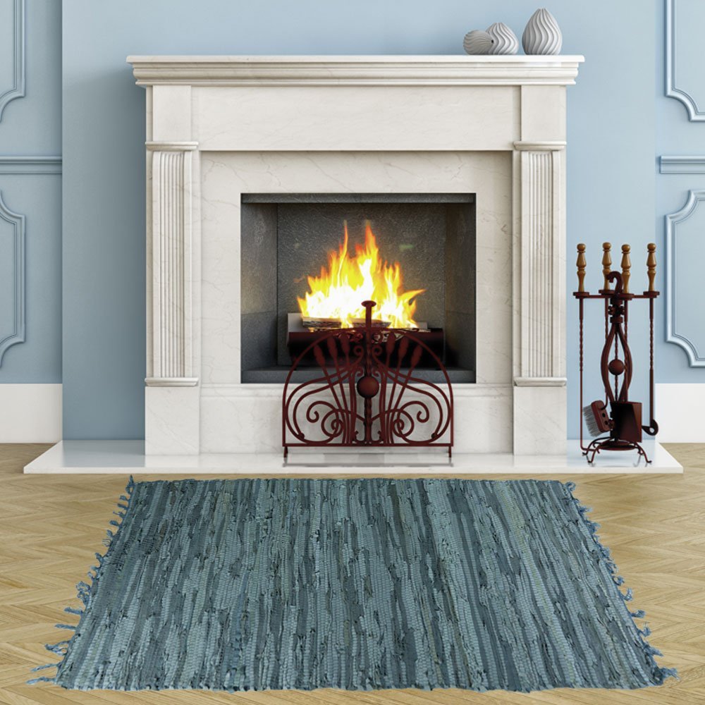 leather-rug-cut-shuttle-embrime-17-70x140-1376a-17-1-1 Δερμάτινο χαλάκι SL8530-5 60X90 - Image 1