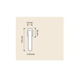 Ιταλική Επίχρυση Λαβή Παραθύρου Ninfa Crystal με Swarovski® crystals 094 - Image 2