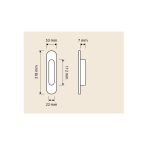 Ιταλική Vintage Χούφτα Συρόμενης Πόρτας Glamor Χρώμιο 064 - Image 2