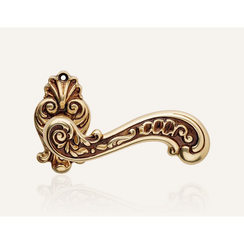 still-barocco-of-door-handle Ιταλικό Vintage Πόμολο Barocco French gold με ροζέτα 033 - Image 1