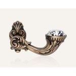 Ιταλικό Μπρονζέ Ματ Πόμολο με ροζέτα Brilliant Diamond με Swarovski® crystals 026