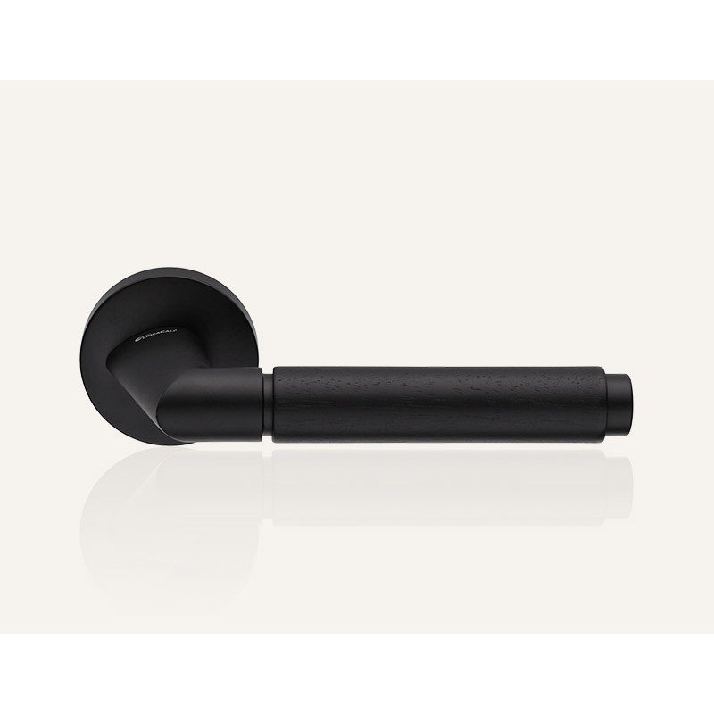 still-grip-ebano-ve-door-handle Ιταλικό Πόμολο Grip Ebano με ροζέτα σε Ματ Μάυρο 083 - Image 1