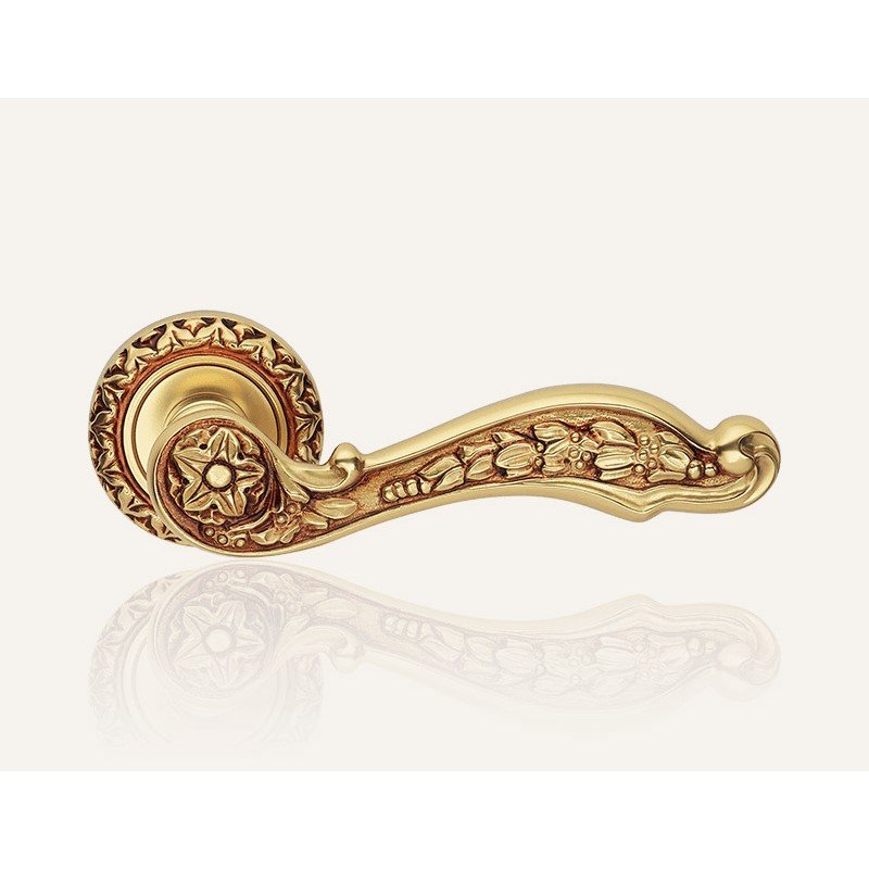 still-jardin-of-door-handle Ιταλικό Vintage Πόμολο Jardin French gold με ροζέτα 075 - Image 1