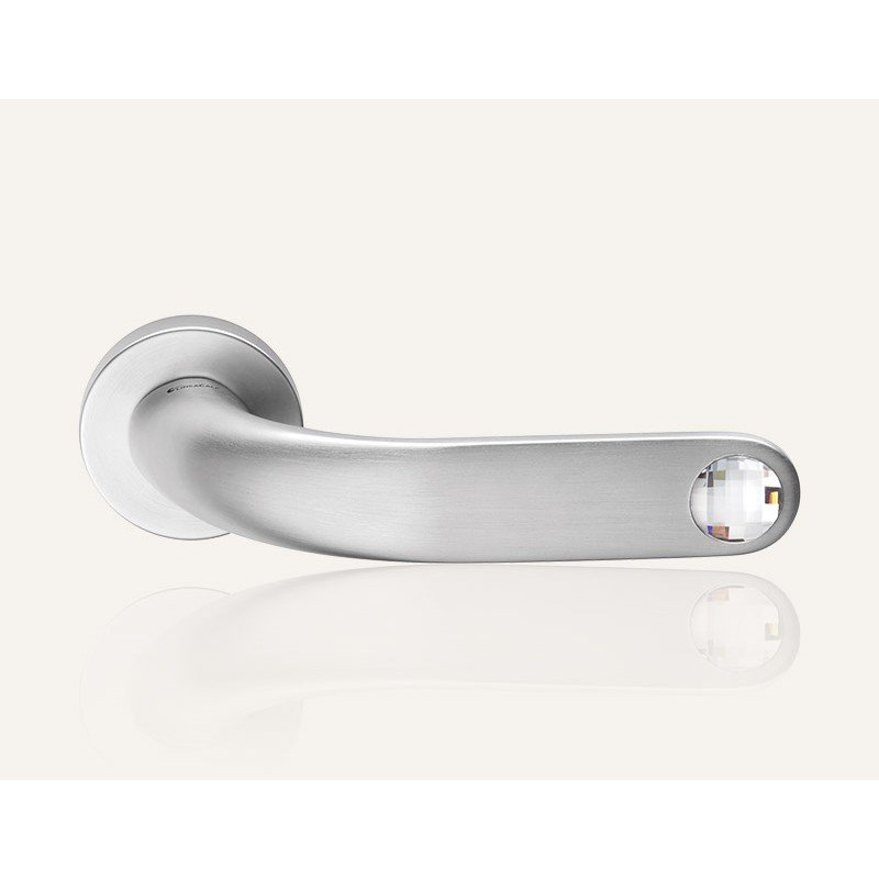 still-point-crystal-cs-door-handle Ιταλικό Χρώμιο Ματ Πόμολο με ροζέτα Point Crystal με Swarovski® crystals 102 - Image 1