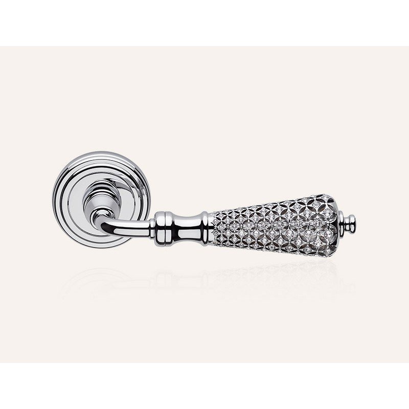 still-sogno-cr-door-handle Ιταλικό Χρώμιο Πόμολο Sogno με ροζέτα με Swarovski® crystals 132 - Image 1