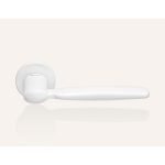 Ιταλικό πόμολο Sping Zincral με ροζέτα σε Λευκό Ματ 135