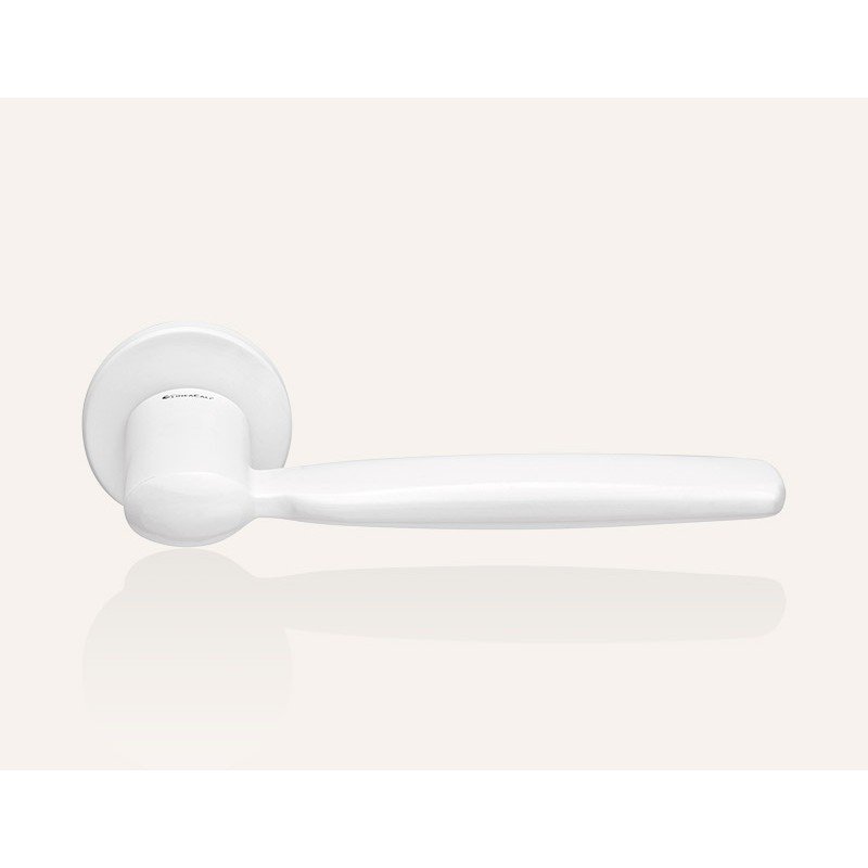 still-spring-zincral-ba-door-handle Ιταλικό πόμολο Sping Zincral με ροζέτα σε Λευκό Ματ 135 - Image 1