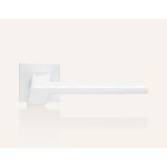 Ιταλικό πόμολο Stream Zincral με ροζέτα σε Λευκό Ματ 144