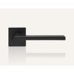 Ιταλικό πόμολο Stream Zincral με ροζέτα σε Μάυρο Ματ 147