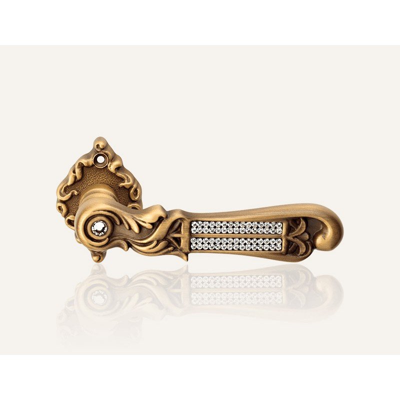 still-tiffany-mesh-pm-door-handle Ιταλικό Μπρονζέ Ματ Πόμολο Tiffany Mesh με ροζέτα με Swarovski® crystals 138 - Image 1