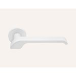 Ιταλικό πόμολο Turbo Zincral με ροζέτα σε Λευκό Ματ 152