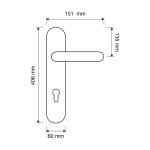 Ιταλικό Vintage Πόμολο Ninfa French gold με πλάκα 102 - Image 2