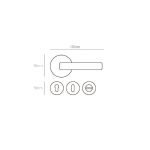 Πόμολα Πόρτας με Ροζέτα Νίκελ Ματ/Χρώμιο Best 105 – Μοντέρνο & Ανθεκτικό - Image 2