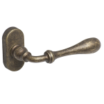 Roline Κ370 Πόμολο Εξώπορτας Ζεύγος Φιξ για PVC με Ροζέτα από Ορείχαλκο Αντικέ 32x62x114mm