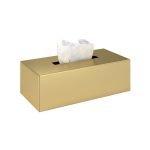 Επικαθήμενη / Επιτοίχια Θήκη Χαρτομάντηλων - Brushed Gold, Pam & Co, W25 x D13 x H7,5 (cm), 120-023