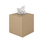 Θήκη Χαρτομάντηλων Κύβος - Matt Beige, Pam & Co, W13 x D13 x H13 (cm), 124-103