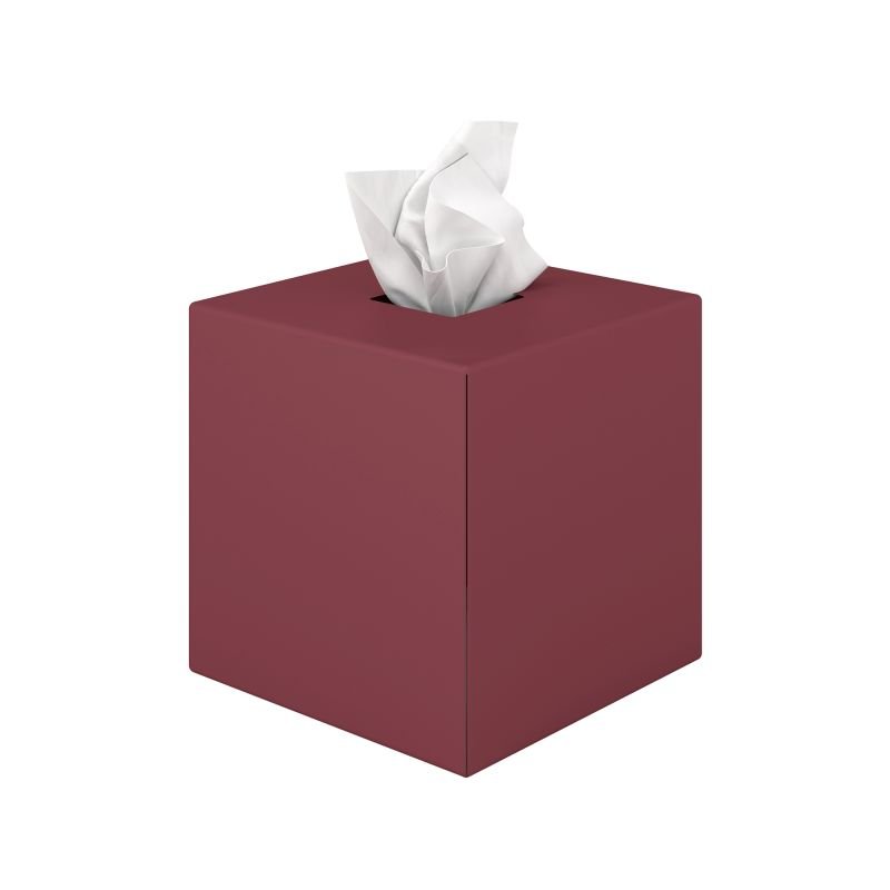 66e4962541ef3_124-153 Θήκη Χαρτομάντηλων Κύβος - Matt Bordeaux, Pam & Co, W13 x D13 x H13 (cm), 124-153 - Image 1