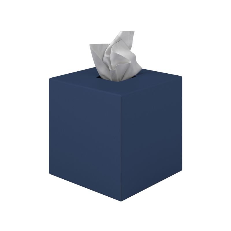 66e496257bb86_124-203 Θήκη Χαρτομάντηλων Κύβος - Matt Navy Blue, Pam & Co, W13 x D13 x H13 (cm), 124-203 - Image 1