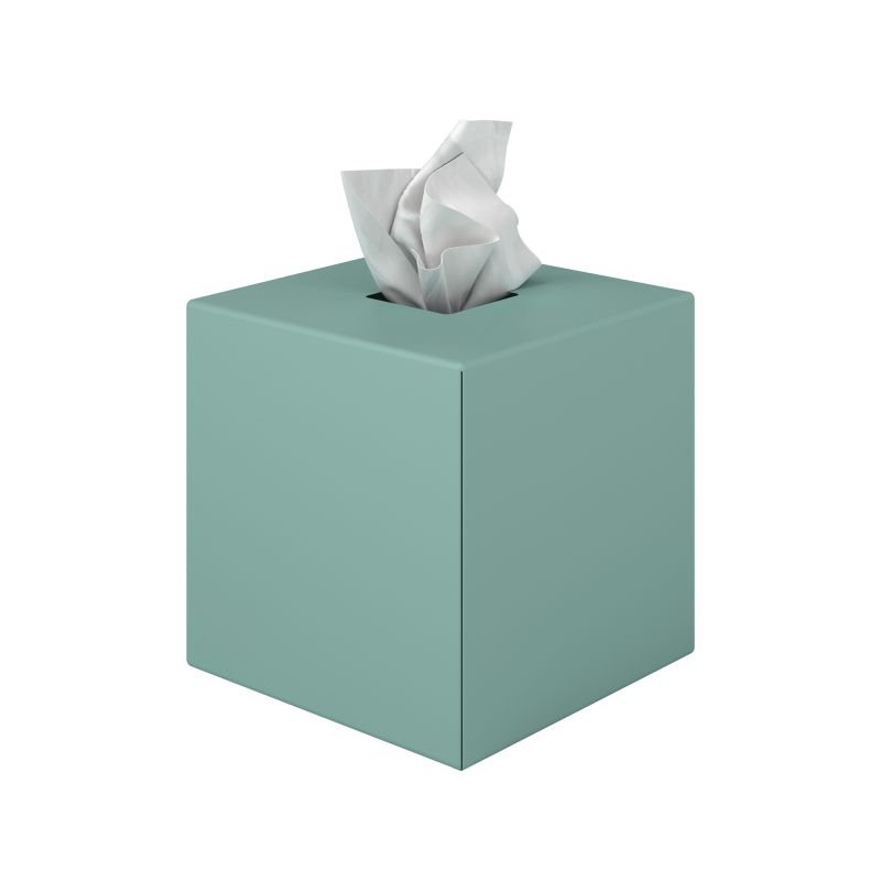 66e4962632cf0_124-913 Θήκη Χαρτομάντηλων Κύβος - Matt Turquoise, Pam & Co, W13 x D13 x H13 (cm), 124-913 - Image 1
