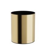 Καλάθι Γραφείου / Δωματίου 15 Lit - Brushed Gold, Pam & Co, Ø25 x H30 (cm), 2530-023