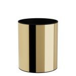 Καλάθι Γραφείου / Δωματίου 15 Lit - Gold, Pam & Co, Ø25 x H30 (cm), 2530-024