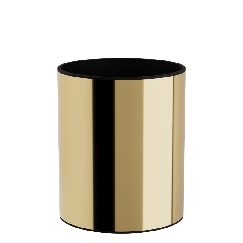 66e6bf5abf82d_2530-024 Καλάθι Γραφείου / Δωματίου 15 Lit - Gold, Pam & Co, Ø25 x H30 (cm), 2530-024 - Image 1