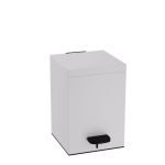 Χαρτοδοχείο 5 Lit, Soft Close - Matt White, Pam & Co, W18 x D18 x H26 (cm), 137-033