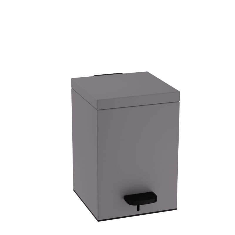 66e6f5cfb1da4_137-163 Χαρτοδοχείο 5 Lit, Soft Close - Matt Concrete Grey, Pam & Co, W18 x D18 x H26 (cm), 137-163 - Image 1